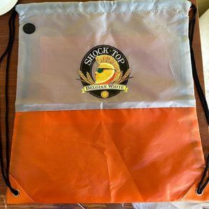 SHOCK Top Belgian White Ale Beer Promotional Drawstring Bag Backpack (1392)